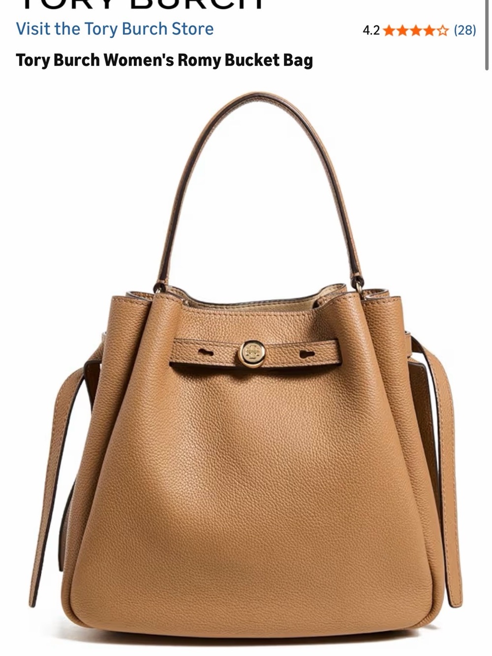 Tory Burch Romy Bucket Bag - Tiramasu - Picture 12 of 12